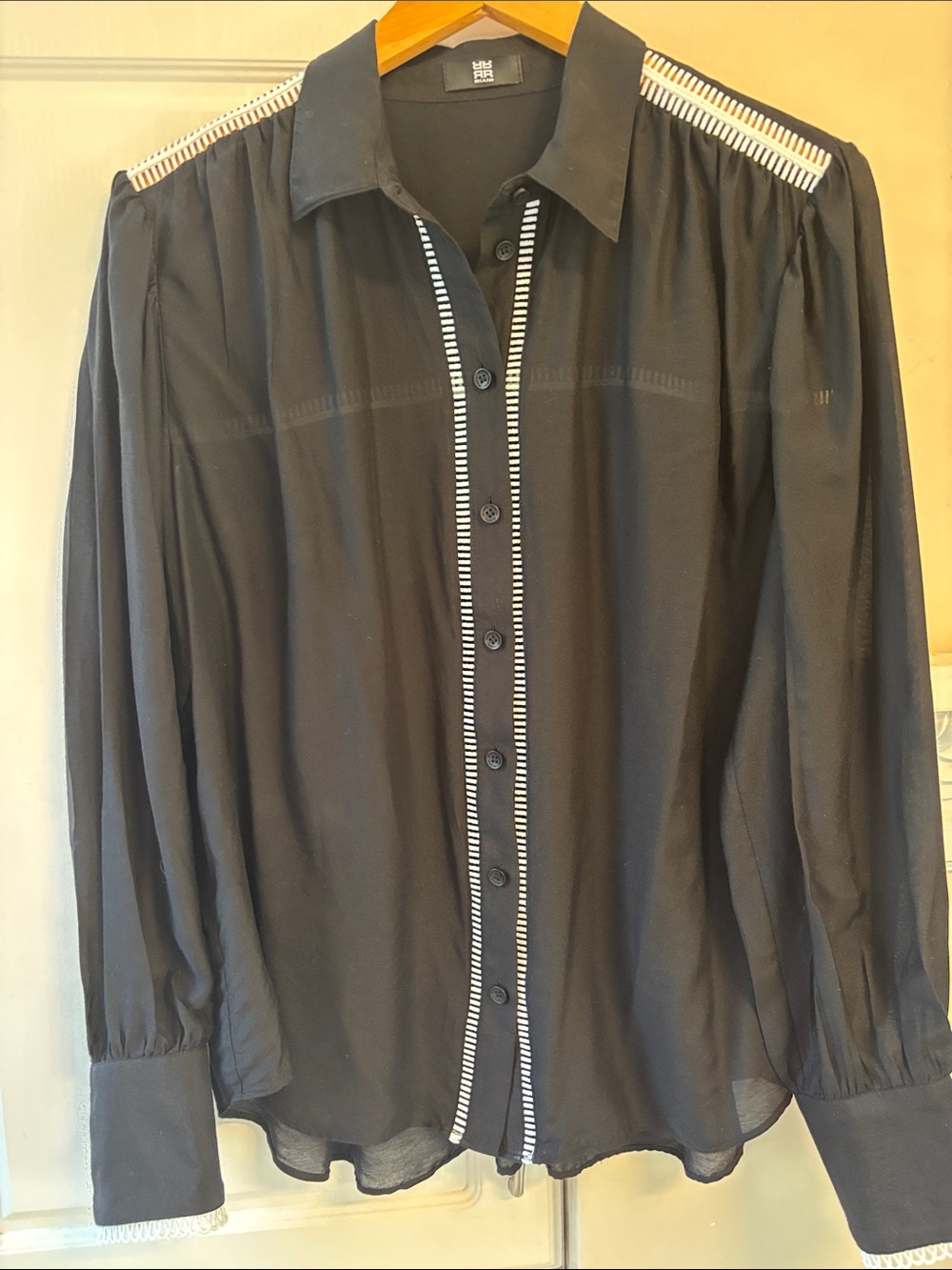 Riani black silk modal blouse